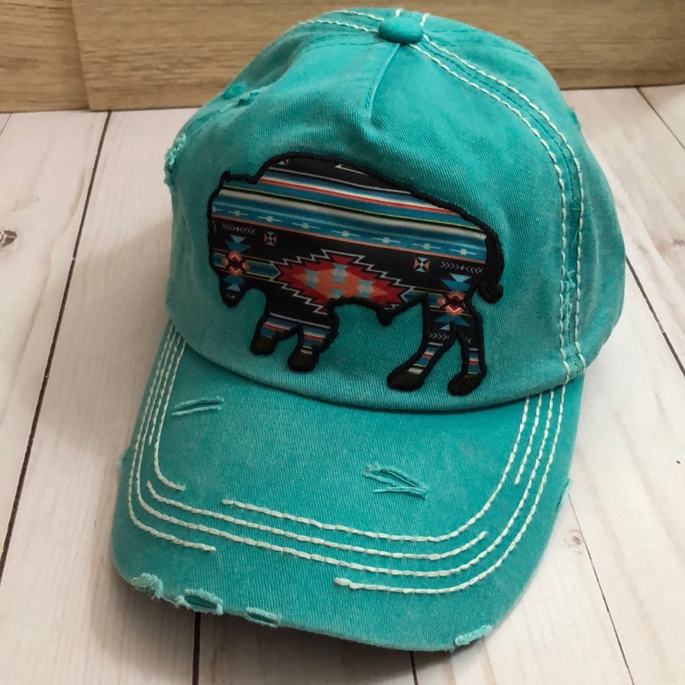 New Kbethos Vintage Aztec Buffalo Cap Hat